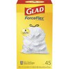 Glad 13 gal Trash Bags, 1 mm, White, 45 PK CLO78362